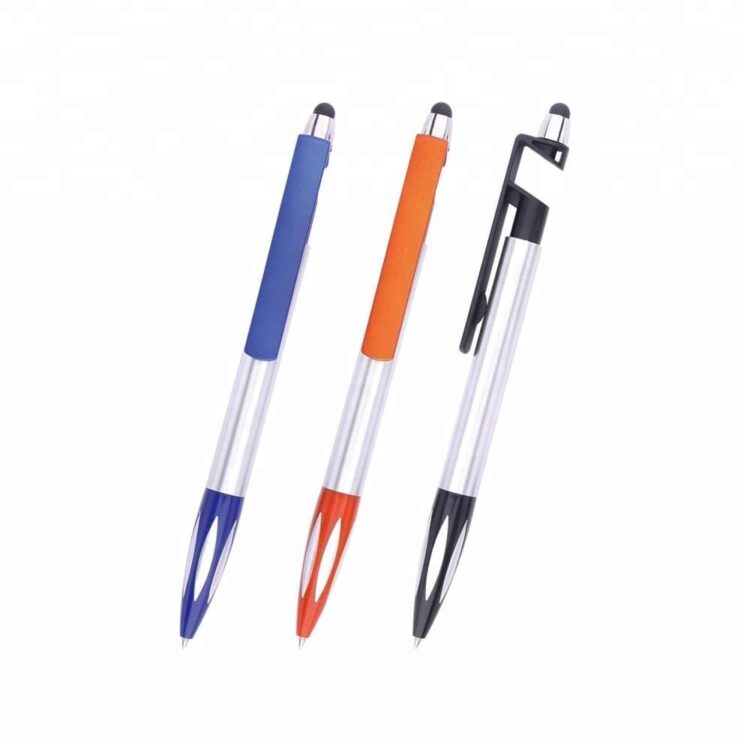 Wholesale phone stand ballpoint pen touch screen point 3 in 1 promotional advertising ball pens