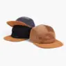Unstructured 5 panel suede camper hat corduroy flat bill camp cap for outdoor