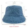 Winter lamb cashmere basin hat wholesale cross border warm bucket hat solid lamb hair bucket hat