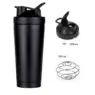 Wholesale 500 ml 750 ml stainless steel shaker bottle gym sport protein metal shaker water bottle