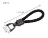 Hand woven rope keychain for men leather car key chain 360 degree rotating horseshoe buckle strong rope leather key rings holder