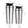 Wholesale 500 ml 750 ml stainless steel shaker bottle gym sport protein metal shaker water bottle