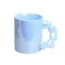 Chunky ball handled mug creative luxurious fairy colorful beaded pearl ceramic mug lovely love handle coffee glossy water cups