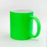 Custom branded 11 oz. neon mug with c-handle printed with your logo