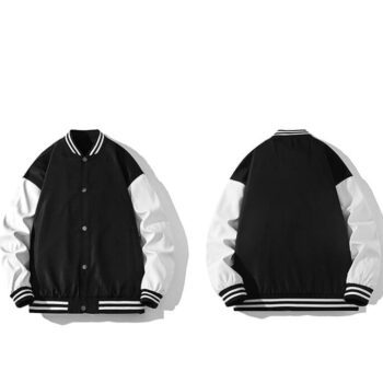 Street wear blank baseball jacket truckers letterman baseball custom leather varsity jacket