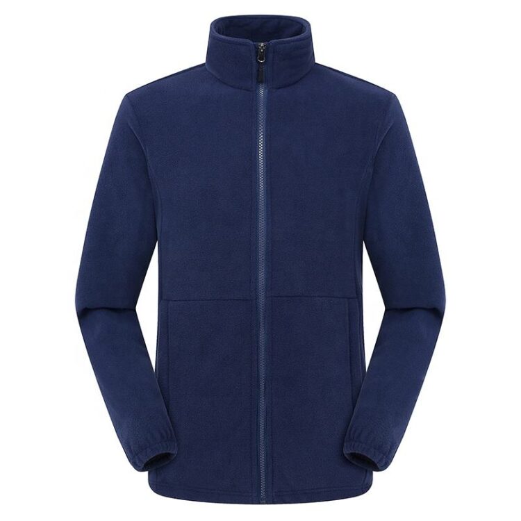Oem outdoor work wear company uniform winter custom logo mens reversible polar fleece jacket