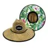 Wholesale summer spring outdoor men's women flower lifeguard sun-proof big brim straw beach hats with custom logo