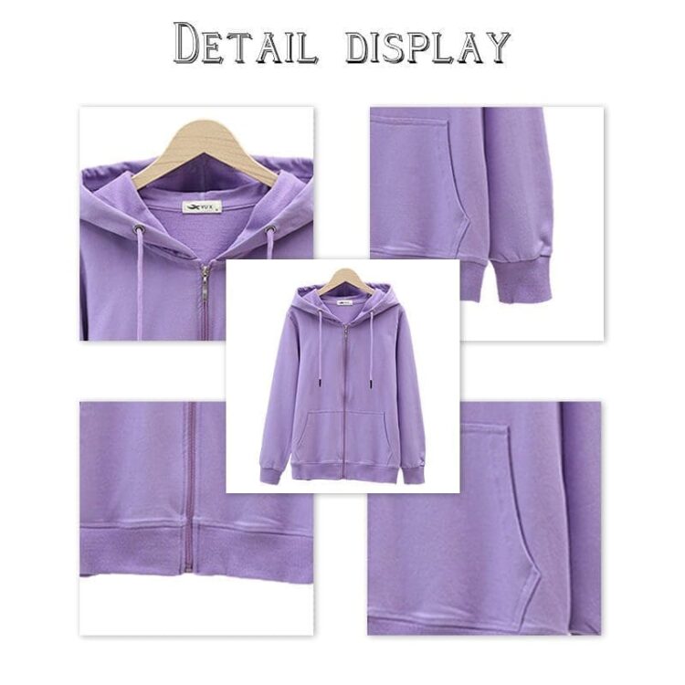 Japanese zip-up hoodie jacket high quality 100% cotton pull-on hoodie screen printed logo