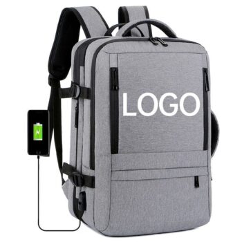Fashion expandable back pack travel rucksack carry on laptop backpacks bag suitcase for men black waterproof bag polyester bsci