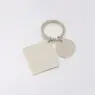 Customized logo stainless steel square keychain stainless steel round keychain diy 304 stainless steel keychain
