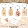 Custom shape wooden keychain engraving logo wooden keyring blank wood keychain logo key chain beech timber gift