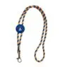 Custom adjustable length neck strap elastic round cord lanyard for id card holder