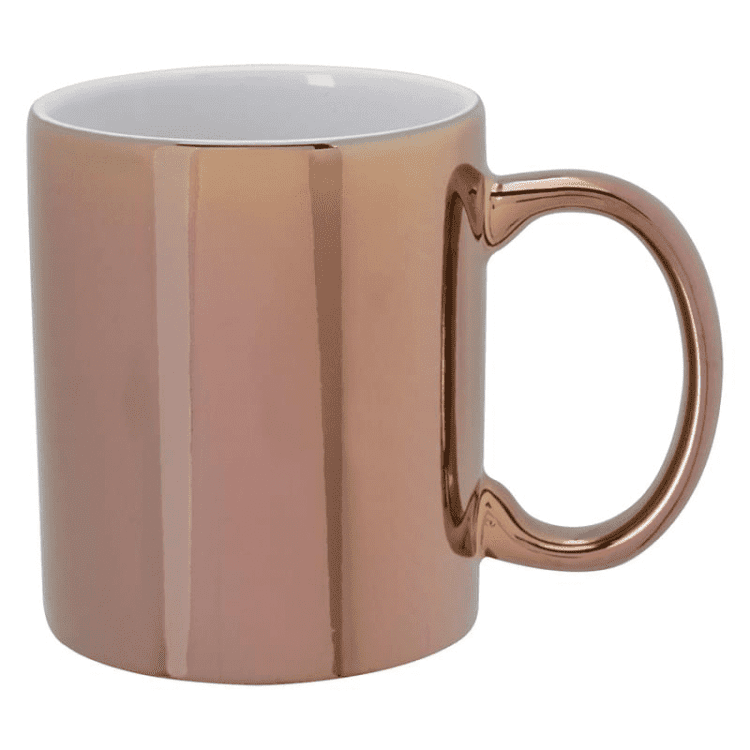 Custom odm oem good quality 12 oz. iridescent ceramic mug coffee mugs gold