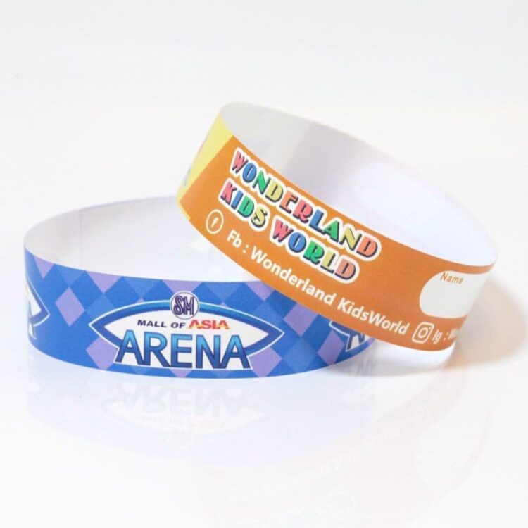 Customized tyvek bracelet disposable waterproof tearproof party festival club event printing tyvek paper bracelets wristbands