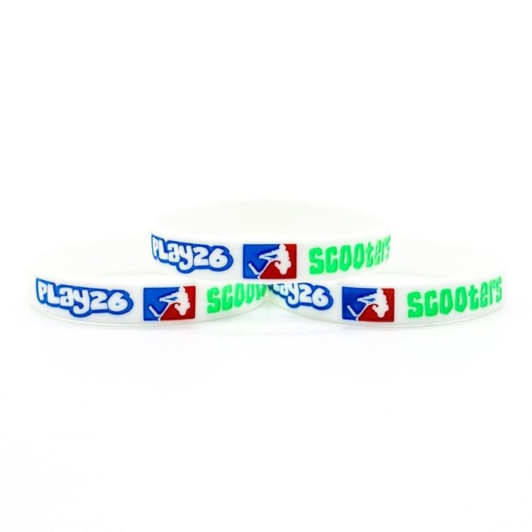 Custom debossed print qr code rubber wristbands silicone bracelet
