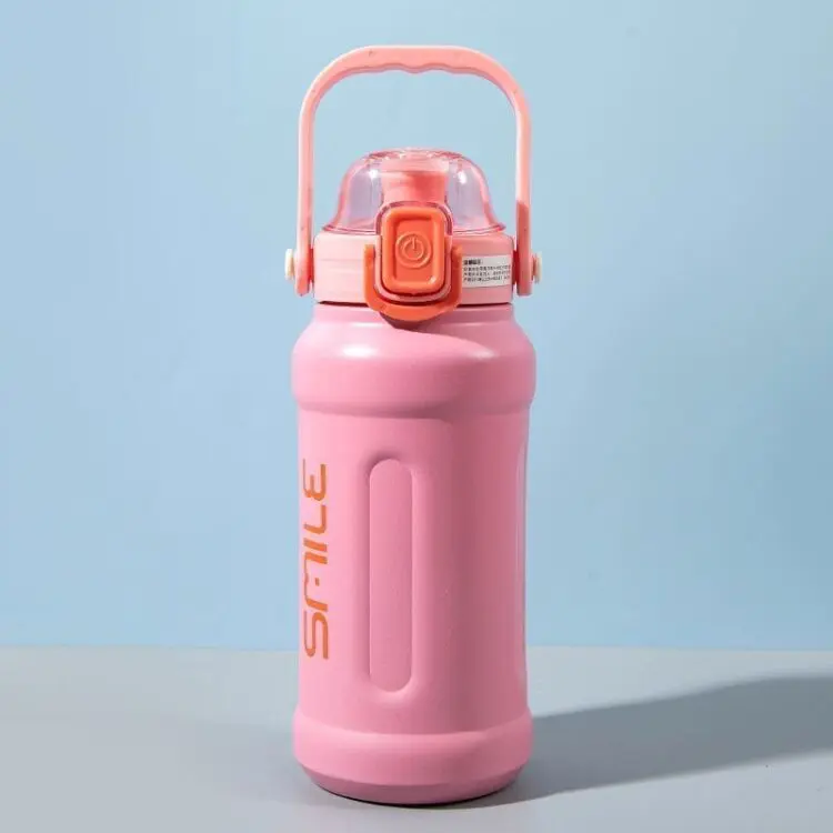 1000ml custom logo wide mouth bpa free vacuum insulated stainless steel water bottle with straw lid