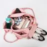 Wet pocket and shoes compartment women dry wet separate storage sports tote yoga bag travel duffel gym bag