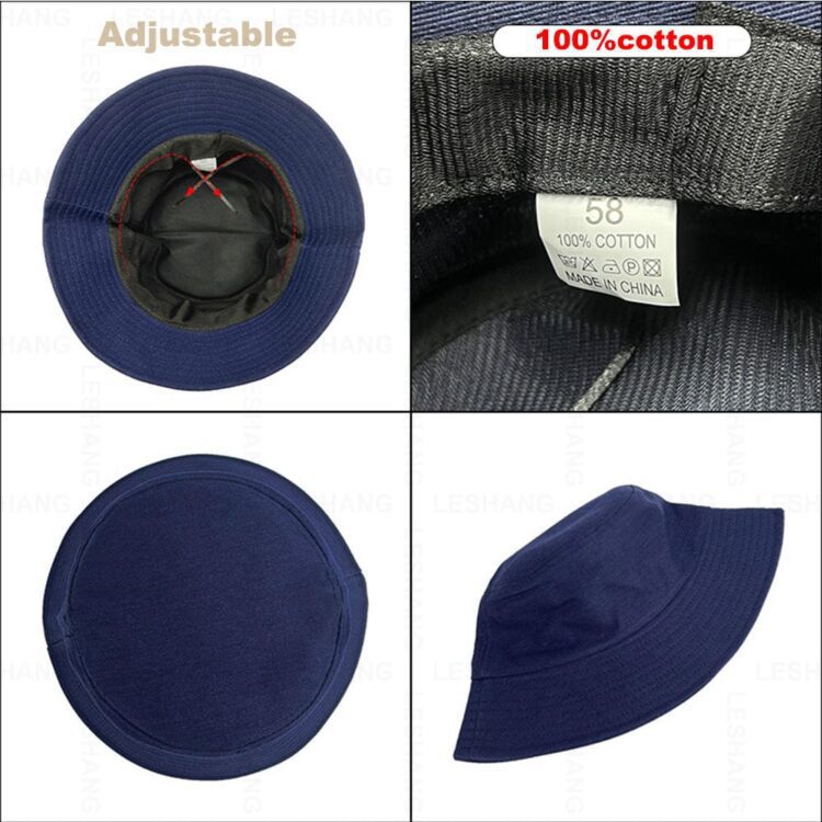 100% cotton custom plain wide brim fisherman caps custom embroidery logo 15 colors black white blank bucket hats
