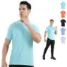Sports comfort breathrable workout t shirts sports basic plain t shirt custom design mens tee shirts