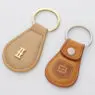 Custom logo buckle key holder metal genuine leather keychain gift key chains