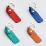 Custom logo ear-shaped blank pu leather keychain personalized pendant car key chain keyring gift for best friend valentine's day