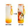 Wholesale creative 17oz 500ml gradient color glass drinking bottle sublimation frosted glass water bottle