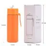 650ml stainless steel double wall insulated water bottle with straw gourde sport drinking bottle