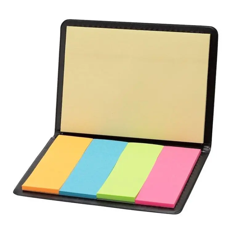 Custom logo eco-friendly a5 notebook with cork cover, sticky notes and page marker colored index tabs,5.75" x 8.25"