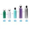 Colorful oem stainless steel drinking bottle thermal vacuum flask tea thermos water bottles with bamboo lid