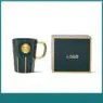Customized promotion gifts ceramic bronze seal mug household restaurant vertical coffee cup