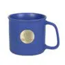Customized creative copper seal ceramic cup customized metal nameplate logo copper brand advertising gift coffee cup mug