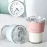 Amazons newly 13oz/16oz glass tumbler cup with straw and lid glass coffee mug iced tea cup with leather protective sleeve