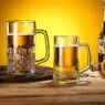 Beer mugs wholesale 500ml 24oz high white quality beer glass mugs with handle beer steins and soft drinks