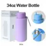 20oz 34oz custom logo hot bottle 304 classic sports vacuum insulated stainless steel frank green water bottle with straw lid