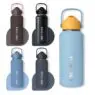 Custom logo colorful lid 18oz 22oz 32oz powder coated double wall vacuum insulated stainless steel water bottle