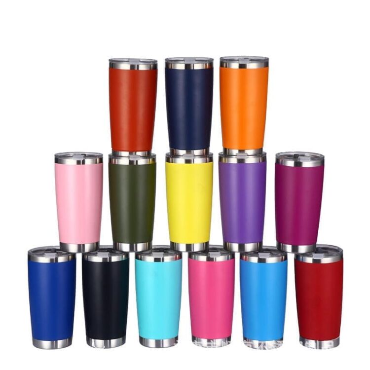 Wholesale tumblers 30oz 20oz stainless steel tumbler vacuum insulated slip lid with custom pack flask with straw black