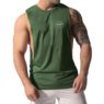 60%polyester 40%cotton bodybuilding muscle workout fitness gym vest solid racerback gym wear tank top men