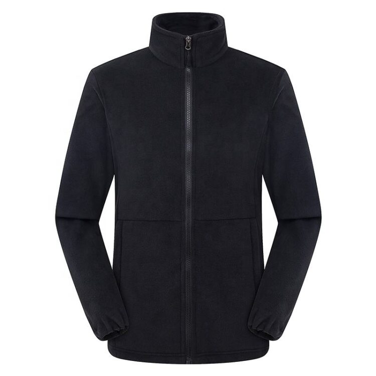 Oem outdoor work wear company uniform winter custom logo mens reversible polar fleece jacket
