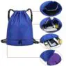 Custom promotional gift bag wet dry separation swimming gym sport drawstring backpack bag