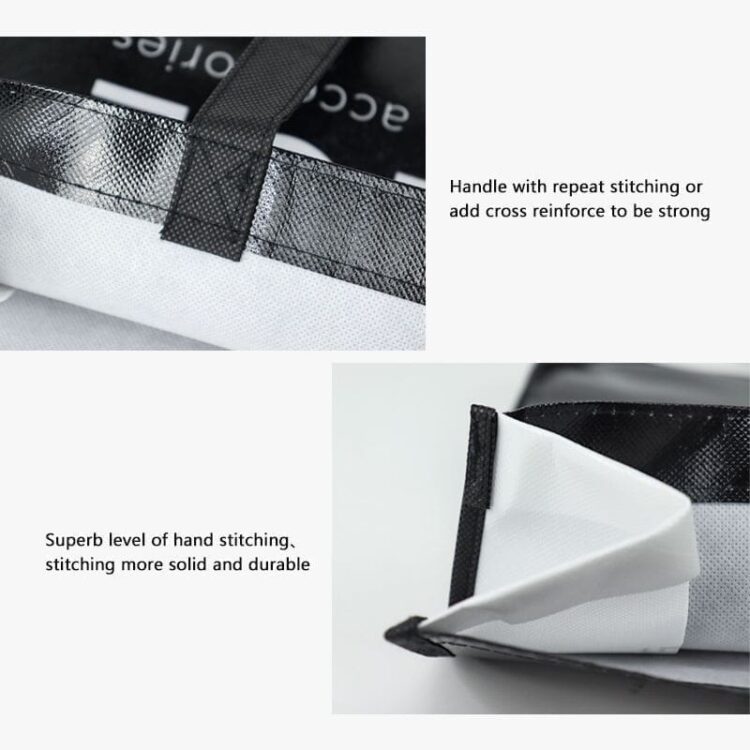 Customized new style tote woven shopping bags corner non-woven laminated reusable feature logo printing pp packaging