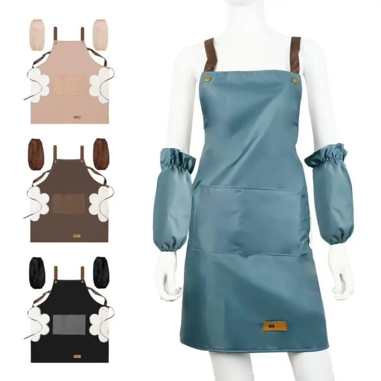 Wholesale custom kids paint sublimation full length barber waiter apron for adults