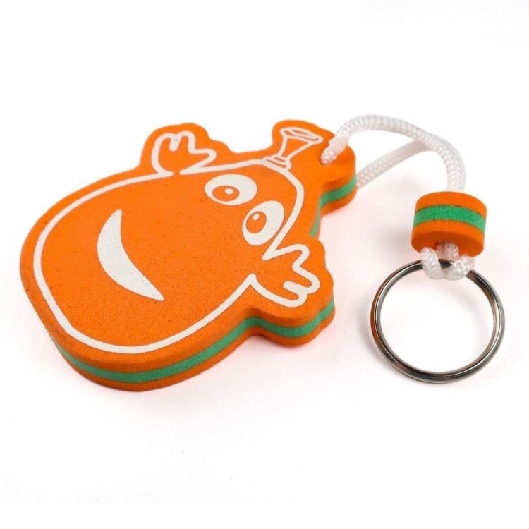 Promotional float key ring eva personalized floating cork ball keyrings