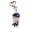 Cheap price bulk customized plastic cute anime colorful keyring print glitter holography acrylic keychain