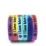 Professional manufacturer silicone rubber bracelet wholesale silicone bracelet wristband printing custom silicone bracelet