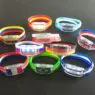 Hot selling led luminous silicone national flag bracelet for sports events