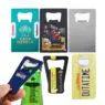 Customized logo cast iron zinc alloy bar blade metal beer soda opener decapsuleur keychain custom bottle opener