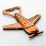 Custom wholesale personalized cheap magnet metal copper airplane plane shape bottle opener