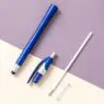 Metallic plastic ballpoint pens stylus pens for touch screens 2 in 1 office pen with stylus tips for iphone ipad