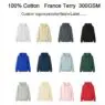 Custom casual unisex pullover terry fleece patchwork hoodie men heavyweight zip up hoodies