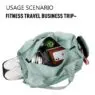 Custom logo sports fitness bag with shoe compartment travel bag waterproof hand luggage bag for swimming hiking camping